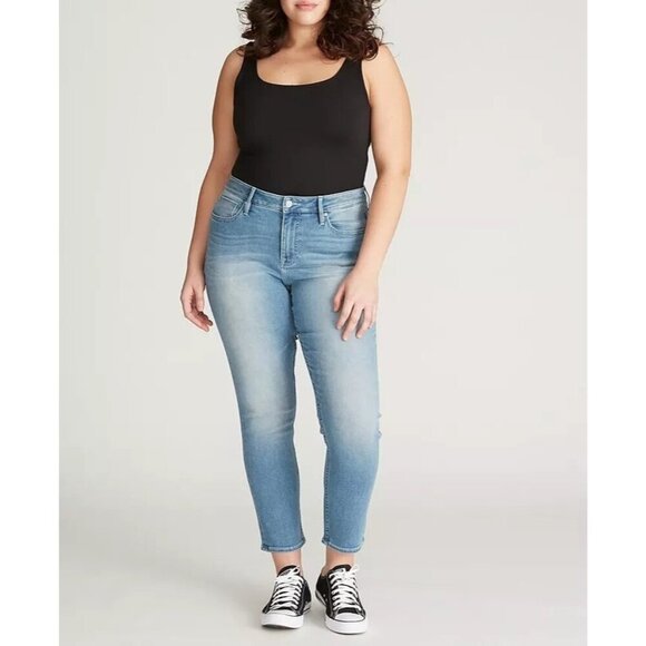 NWT Vigoss Marley Skinny Luxe Stretch Blue Jeans For Women Size 20 - Picture 1 of 12